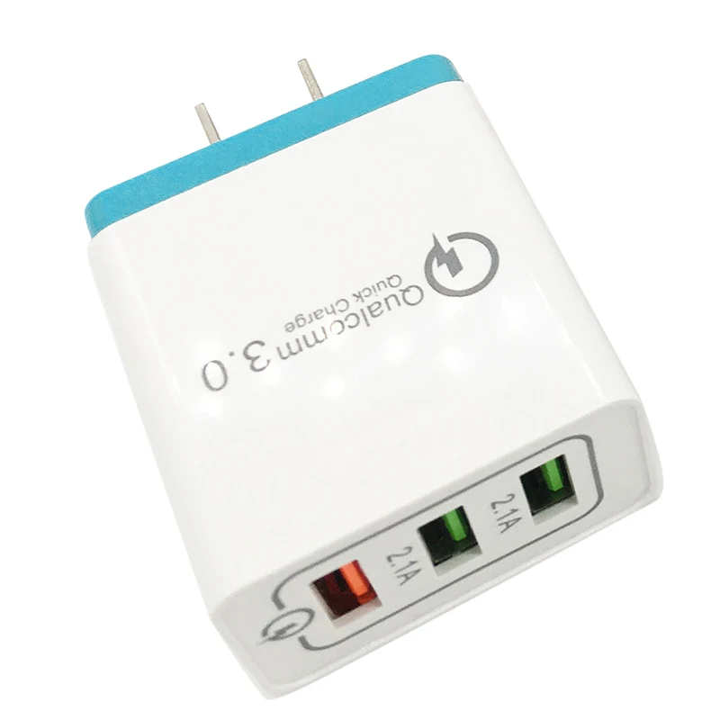 Адаптер быстрого зарядного устройства 3 usb-порта QC3.0 блок вилки соединителя 2.1A/25 Вт для путешествий EU/US Hi 888