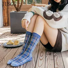 Сетчатые хлопковые носки Харадзюку уличное для скейта, дизайнерские носки до середины икры для взрослых, Классические сетчатые носки, клетчатая уличная одежда