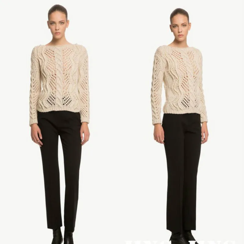 

Autumn and Winter Women Pearl Beaded Sweater O-Neck Long Sleeve Slim Women Knit Sweater and Pullover Solid women winter clothes