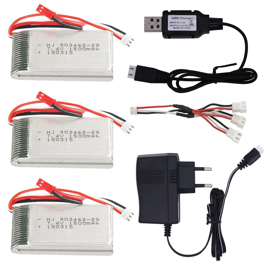 

Литий-Полимерный Аккумулятор 7,4 В 1500 мАч 903462 с зарядным устройством USB для радиоуправляемой лодки FT009 12423 12428 мАч 1500 В, литиевая батарея для телефона