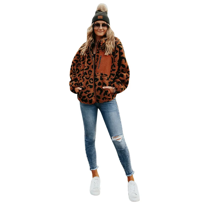 2021 New European American Women's Leopard Print Imitation Fur Coat Women's  Autumn Winter Fashion Slim High-quality Woolen Coat - AliExpress Women's  Clothing
