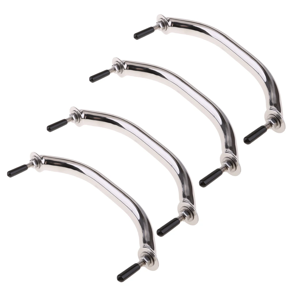 4pcs Heavy Duty Boat Handrail/Grab Rail Handle Round Tube 8 inch - Marine/Yacht/RV 316 Stainless Steel