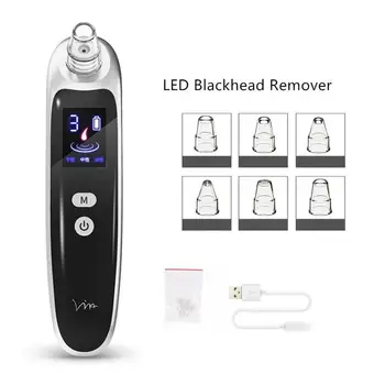 

Electric Acne Blackhead Vacuum Cleaner Shrink Pore Skin Care Tools Nose Face Deep Cleansing Suction Machine with 6 Heads