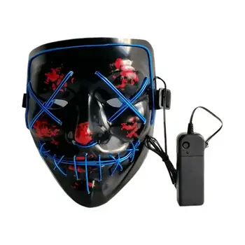 

Halloween Scary glowing Mask Cosplay Led Costume Mask EL Wire Light up for Festival Party,Dance Ball, Rave Cosplay