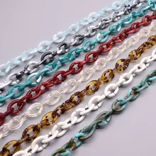  12x16mm Acrylic Colour Open Ring Beads Connector Acrylic Clasps Hooks Link Chain for Jewelry Making Components DIY Accessories 