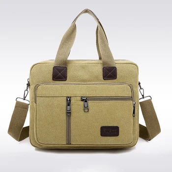 

Men's Bag Casual Canvas Shoulder Bag Large Capacity Multi-pocket Handbag Messenger Bag Ladies Bolsa Feminina Sac Crossbody Bags