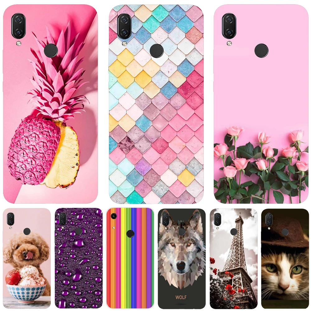 Чехол huawei P Smart 2019 чехол силиконовый Fundas для PSmart Capas 3D Coque Plus |
