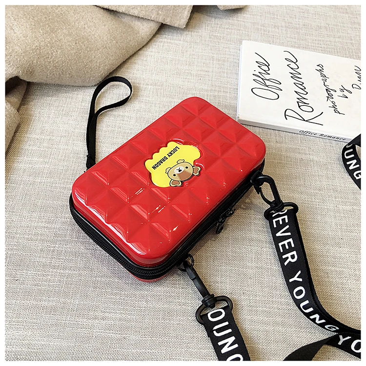 Cartoon Bag New Mini Suitcase Box Bag Small Fresh Messenger Bag Wide Shoulder Bag