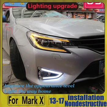 

Car Styling Head Lamp for Toyota Reiz Mark X LED Headlight 2014-2017 Newest Design LED DRL Hid Bi Xenon Auto Accessories