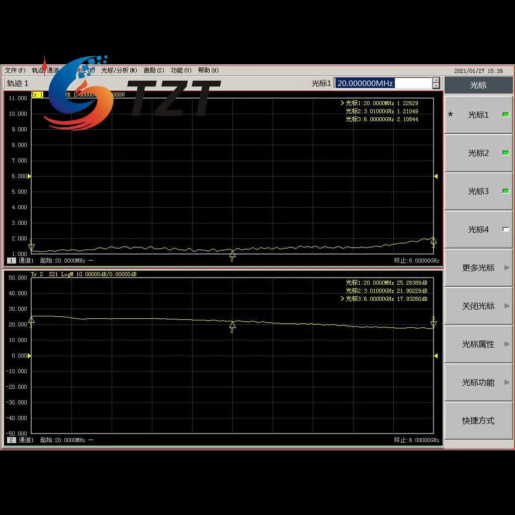 RF amplifier TZT 10M-6GHz low noise gain 20DB high flatness LNA signal driving receiver front end
