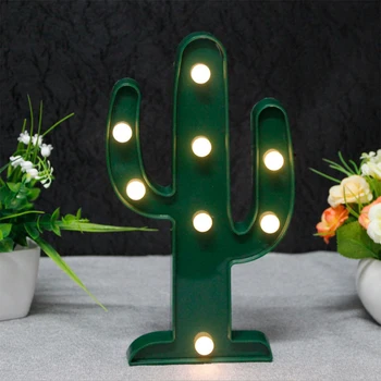 

BRELONG 3D Cactus Warm White Decoration Night Light for Kids Room Christmas Wedding 3V