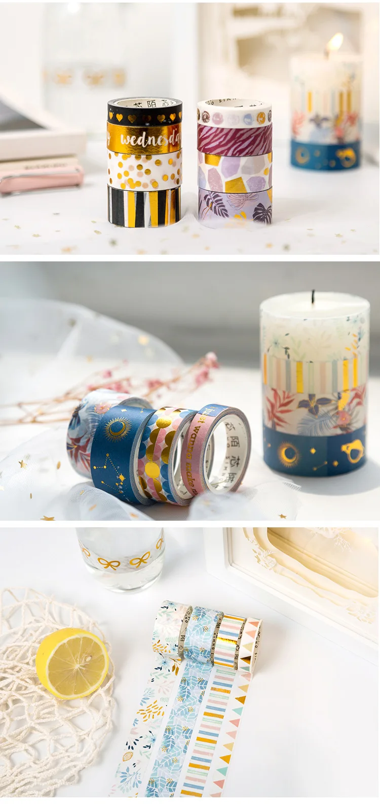 4 шт./компл. Цветущий сад золочение лента washi Фольга изоляционная лента Kawaii материал Эсколар Скрапбукинг washi papelaria JD077