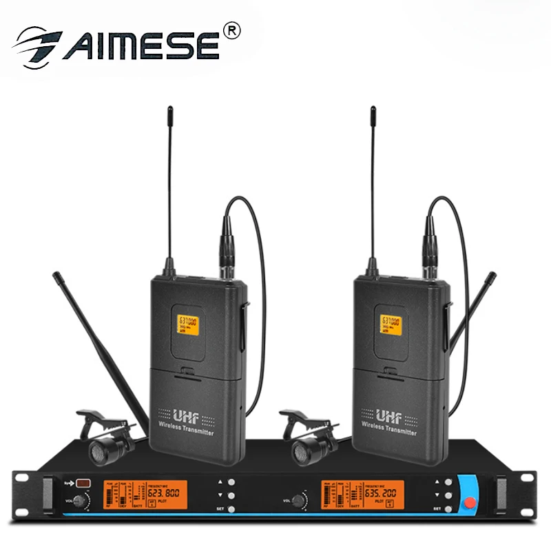 Синий Профессиональный SKM9000 UHF беспроводной микрофон для караоке системы с золотым цветом двойной ручной трансм 6500 - Цвет: Синий