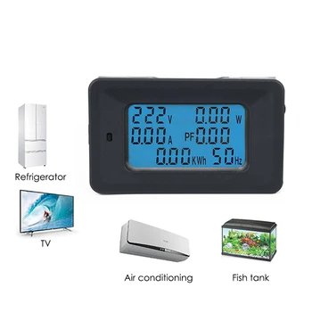 

AC 110-250V LCD Digital 100A Volt Watt Power Meter Ammeter Voltmeter 110V 220V