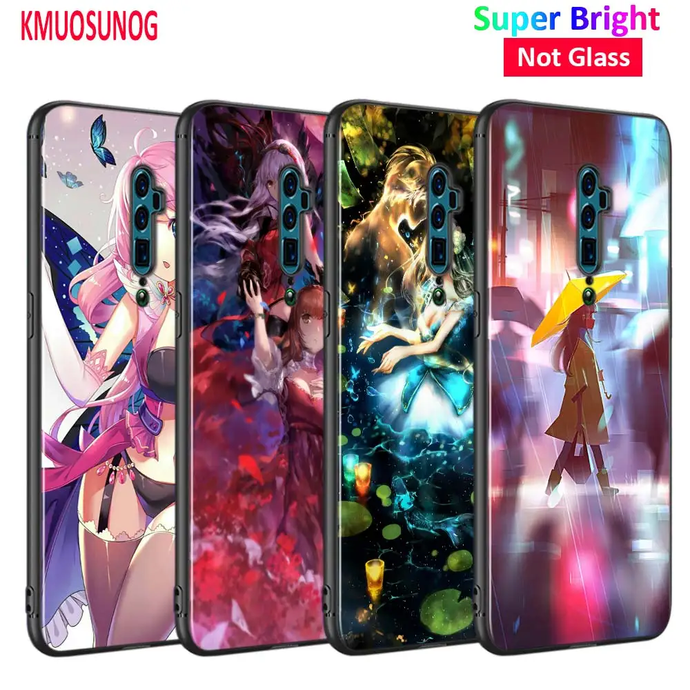 

Black Cover Beautiful Anime girl for OPPO Reno Z 10X Zoom F11 F9 F7 F5 A7 R9S R17 Realme 2 C2 K3 Pro Phone Case