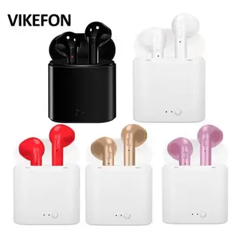 

Stock i7s Tws Black Bluetooth Earphones Wireless Earbuds Sport Handsfree Earphone Cordless Headset with Retail Box