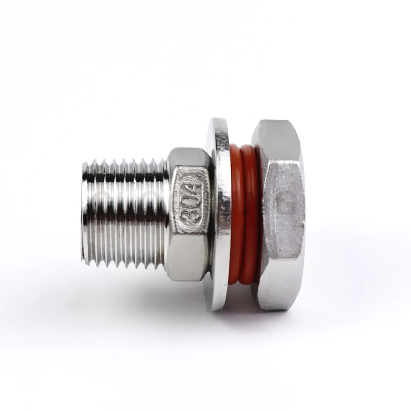 Pipe Fitting Hose Pipe Fitting 1/4&rdquo; 3/8&rdquo; 1/2'' BSP Homebrew Hardware Kettle/Keg Weldless Bulkhead 304 Stainless Steel Fitting DN8 DN10 DN15