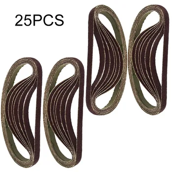 

25pcs Sanding Belts 330x10mm Air Finger Sander Abrasive Sanding Belt 60 80 100 120 Grit Pack