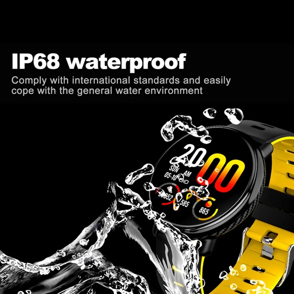 K1 ips цветной экран Смарт-часы для мужчин и женщин IP68 Водонепроницаемый фитнес-трекер пульсометр умные часы для IOS Android