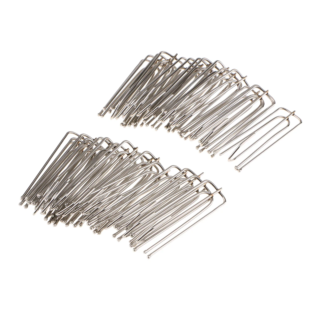 30Pieces Curtain Hooks Clip Tape 4-Prong Pinch Pleat Hanging Goblet Metal/Steel