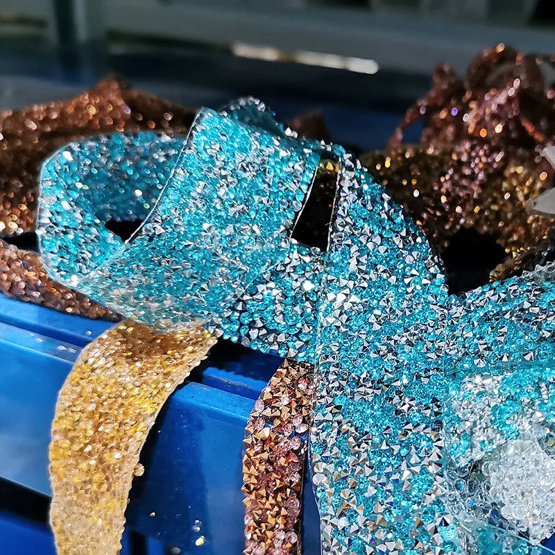 1Yard Rhinestones For Clothes Trim HotFix Glitter Dress Rhinestones