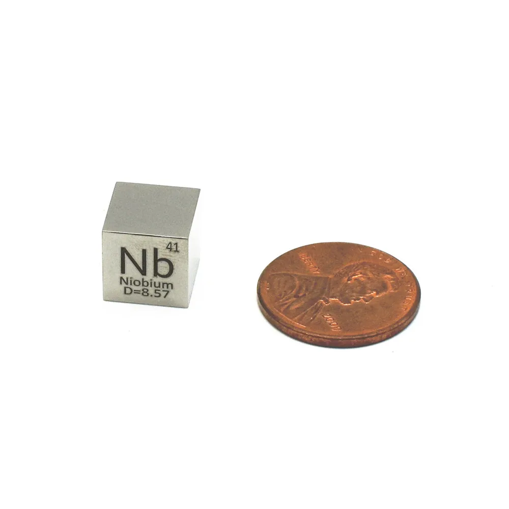 Niobium полированный куб Nb зеркальный блестящий металлический элемент коллекция