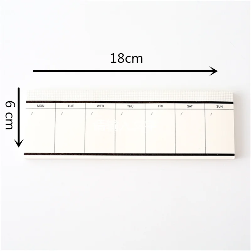 1 шт. = 50 листов простой план недели скребок Настольный план бизнес офисные принадлежности Размер 18*6 см YOUE SHONE