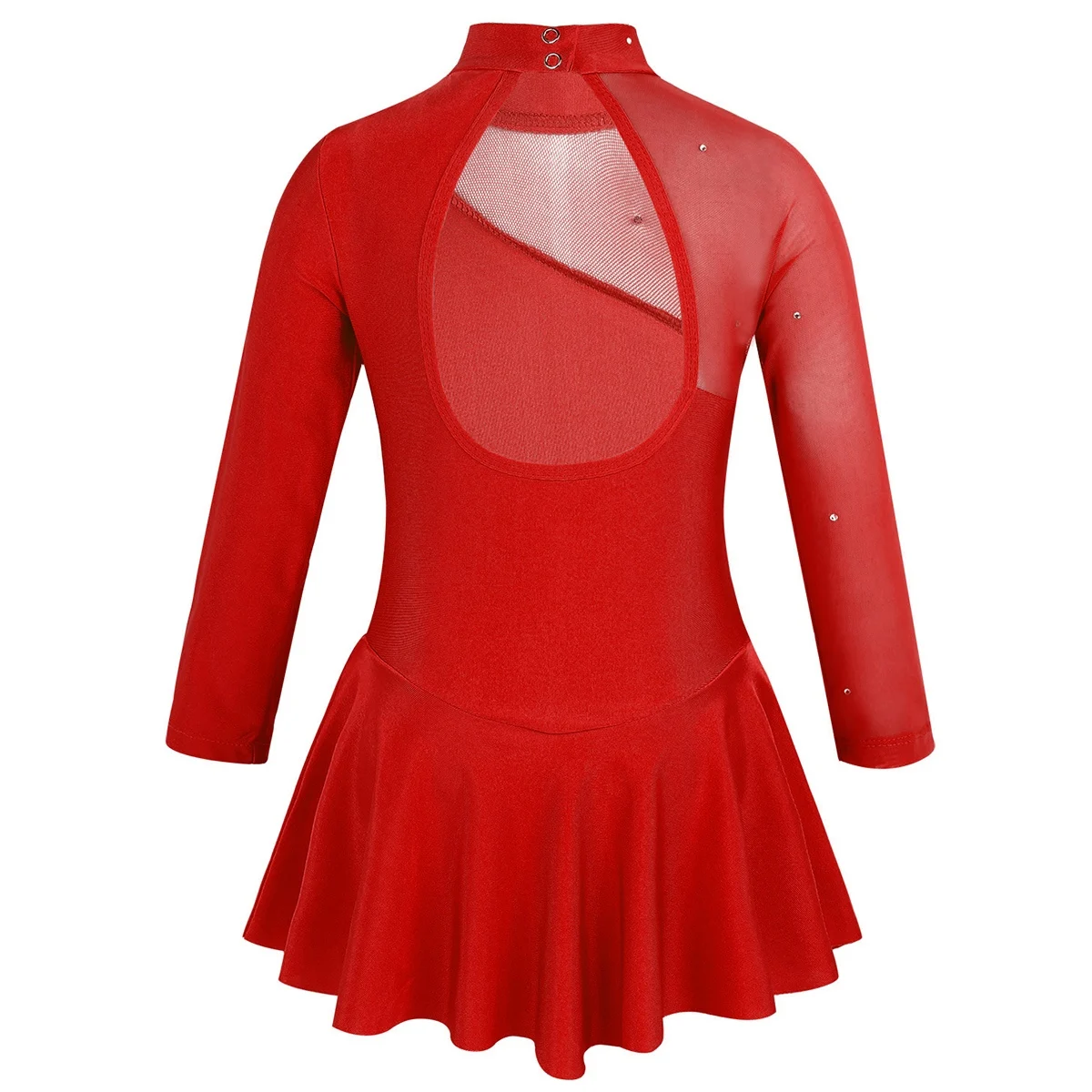 Детская одежда с длинным рукавом для занятий гимнастикой для Балетное платье для девочек с леопардовым узором для девочек; Одежда для танцев, пачка костюмы на плоской подошве; балетки; балетные трико - Цвет: Красный