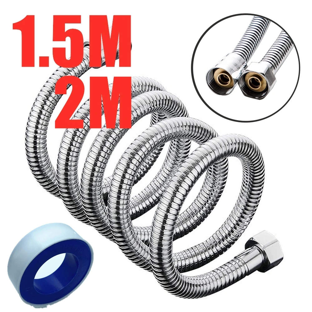 Stainless Steel Shower Hose Pipes Fittings Shower holder Water Pipe For Bath Shower head