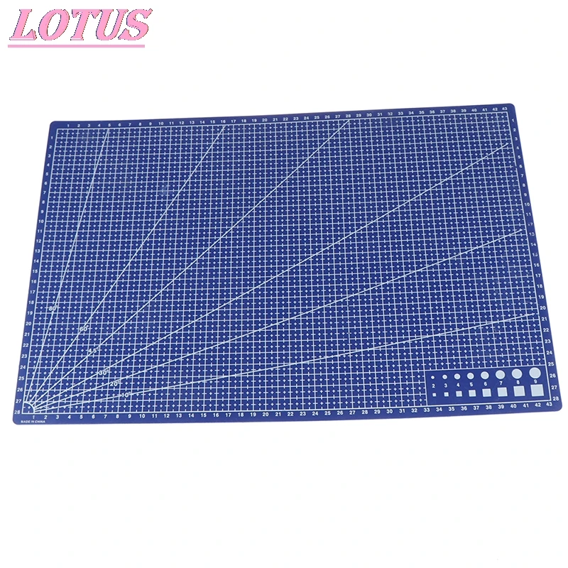 Alfombra de Corte Rectangular de Pvc A3, herramienta de línea de rejilla de plástico, 45cm x 30cm, placa de corte A3, gran oferta, protege la hoja de servicio de vida útil, 1 Uds.