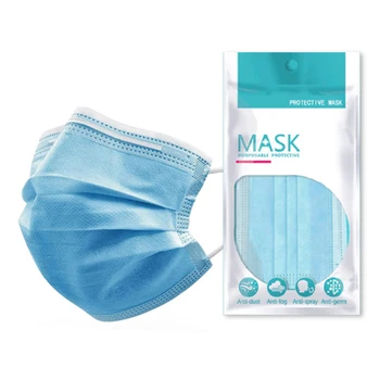 

Disposable Face Mask Anti-Pollution 3 Laye Mask dust protection Masks Adult Elastic Ear Loop Disposable Dust Filter Safety Mask