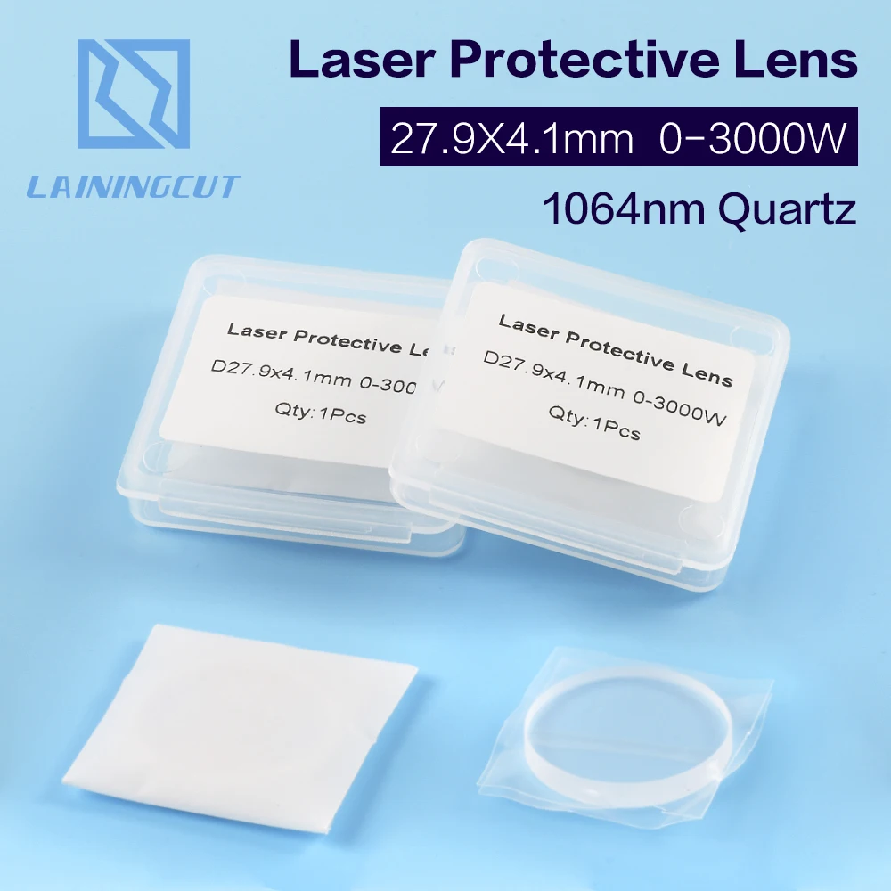 

LSKCSH Laser Protective Lens Protective Windows 27.9*4.1mm 1064nm 0-3000W For Precitec Raytools Bodor Fiber Laser Cutting Head