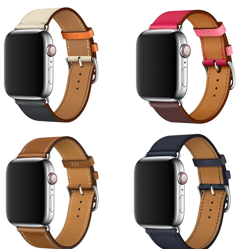 Кожаный ремешок для apple watch 42 мм 44 мм браслет для iwatch 5 браслет 38 мм 40 мм серия 5/4/3/2/1