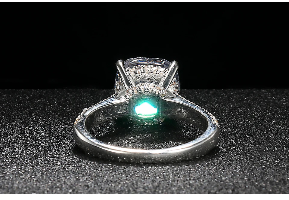 Bague Ringen, геометрическое серебро 925, ювелирное изделие для свадьбы, 5 карат, кольцо с камнями для женщин, квадратный высококачественный элегантный подарок