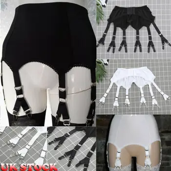 

UK Women Sexy Lingerie Garter Belt Temptation 6 Straps 12 Claws Suspender Garter