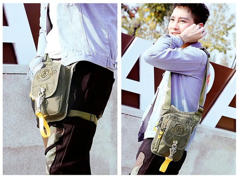 Мужская модная нейлоновая сумка для ног на бедре, поясная сумка, поясная сумка для езды на мотоцикле, водонепроницаемая поясная сумка, сумка через плечо