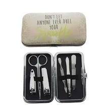 6 шт./компл. мягкий чехол Профессиональный дорожный маникюр педикюр набор инструментов для женщин мужчин и девочек мальчик Праздничный Рождественский подарок