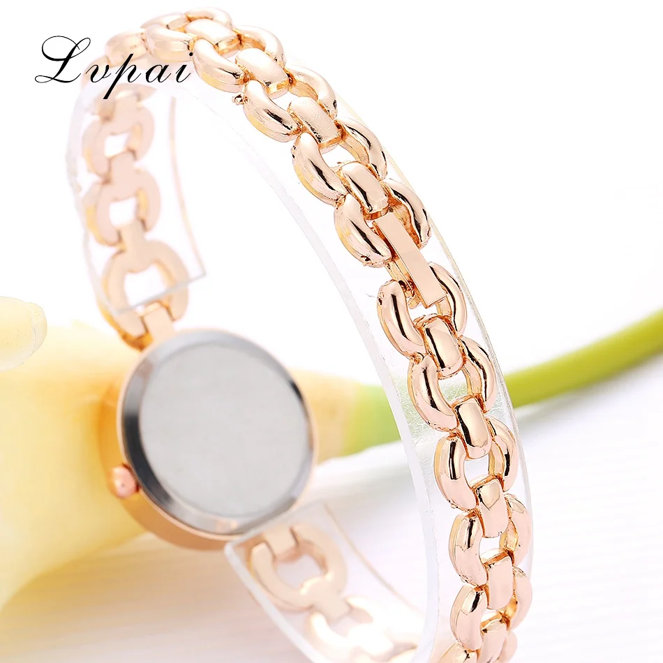 Lvpai-Reloj de pulsera informal de lujo para mujer, pulsera con correa de flores, reloj de cuarzo elegante, regalo, nuevo - Imagen 4
