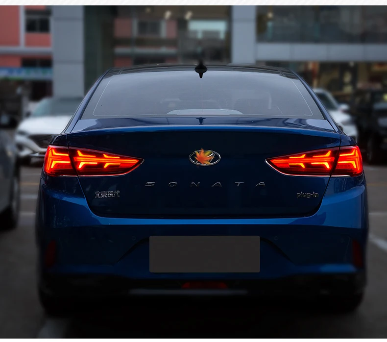 Автомобильный Стайлинг задние фонари фонарь чехол для hyundai Sonata 9 задних сигнальных огней, светодиодный Sonata фонарь задний светодиодный дневные ходовые огни