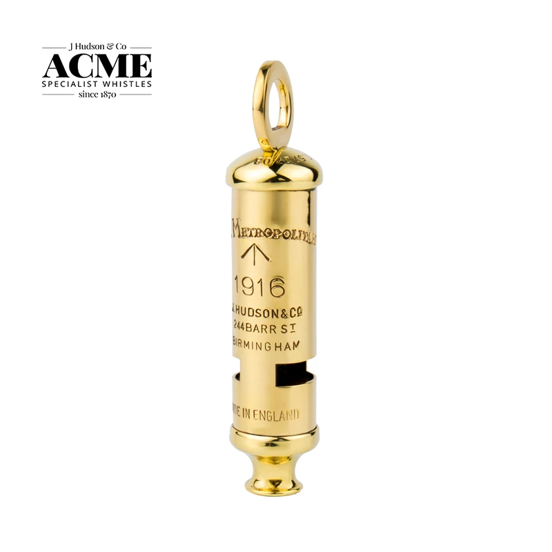 Acme Broad Arrow 1916 Golden War Limited Edition Metal Fashion Collection Souvenir Collana Pendente Fischietto In Argento