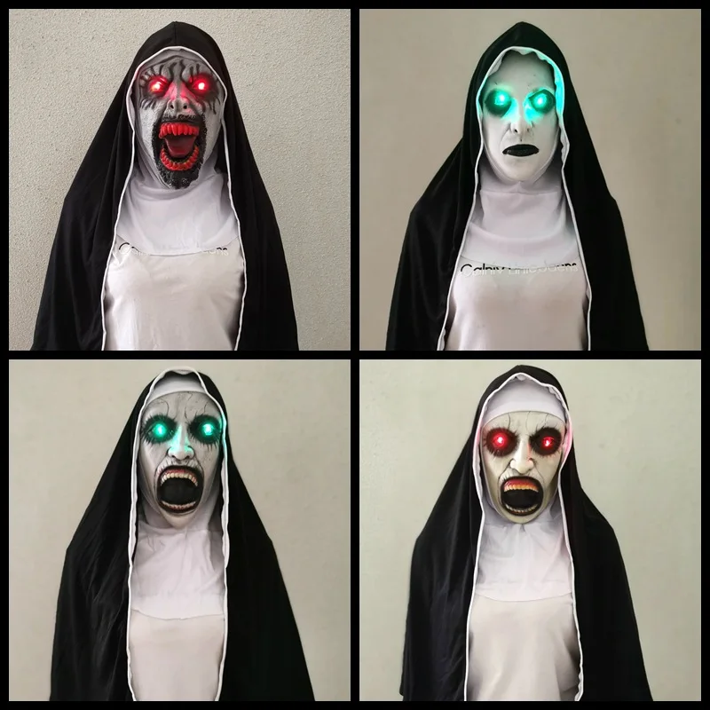 

Nun Mask Halloween Cosplay Costumes Props Virgin Mary sister terror Face Mask Party Ghost