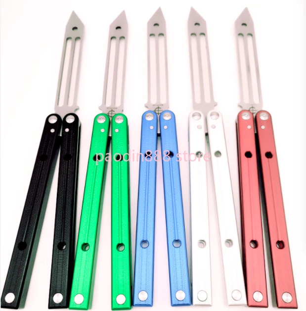 Baliplus Couteau D Entrainement Papillon Chatelain 4 Lame Manche En Aluminium Jilt Pas Tranchant Couteau De Poche De Chasse Couteau Oscillant Libre Aliexpress