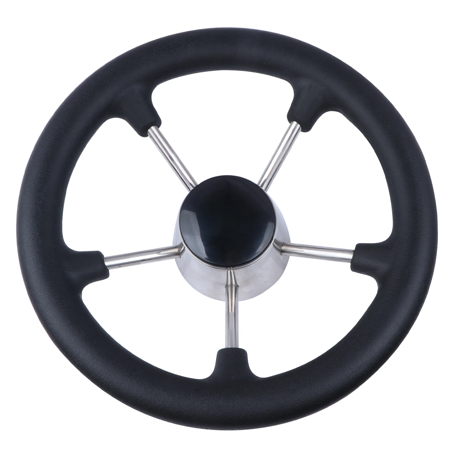 Boat Accessories Marine 11 Inch stainless steel 5 Spoke Destroyer Steering Wheel with Black Foam спица велосипедная cn spoke std 14 2 0 263 мм stainless silver cn spoke 2 0 263