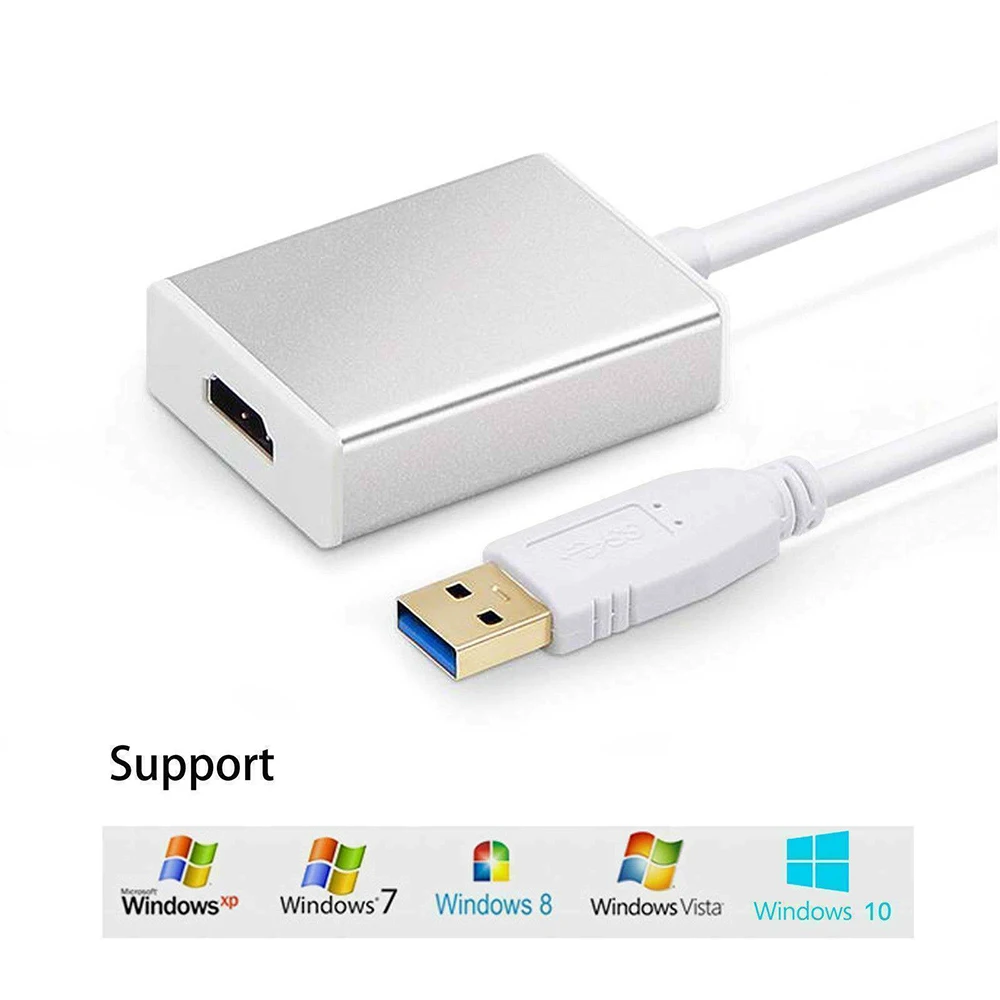 USB 3,0 к HDMI HD 1080P видео кабель адаптер конвертер для HDTV PC Привод бесплатно Usb3.0 к Hdmi HD кабель-адаптер/конвертер