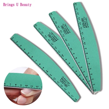 

3Pcs Professional Nail File Ruler 120/180 Sanding Buffer Block Washable Double-Side Manicure Tool Nail Files Set Green