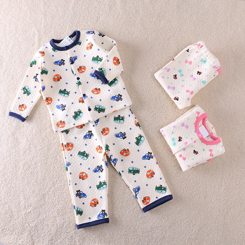 

18 New Style Men And Women Children Cute Animal Printed Padded Thick Warm Homewear Set Tops Pants