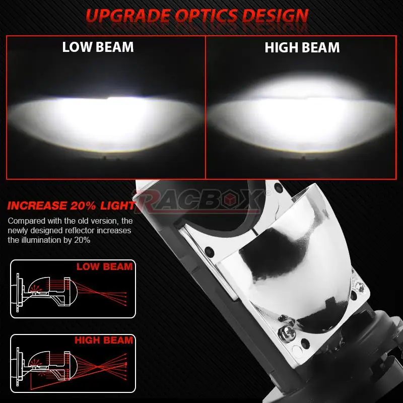 H4 LED With Lens T2 Mini Bi-led Projector Lenses 6000K Headlight Bulbs Canbus Fog Lights Lamp Car Motorcycle Retrofit 12V 24V led car lights led lights led bulbs led headlights led car headlights