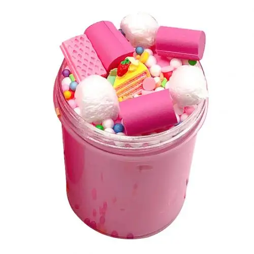 Лизун для детей игрушка DIY бисер торт мягкая не липкая шпатлевка грязь, пластилин слизи антистрессовая детская игрушка - Цвет: 120ml
