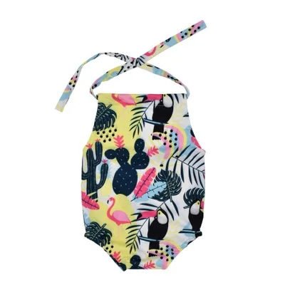 02 Новинка года, комплект бикини для девочек, милый купальник с фруктовым принтом, Раздельный купальник на бретелях, купальник без спинки, летняя пляжная одежда для маленьких девочек - Цвет: 02