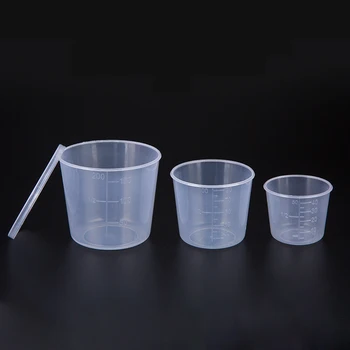

3 Pcs Transparent Multi-functional Easy Taking Fishing Measure Cup Fishing Accessories Lure Bait Graduated Cups Light Weight